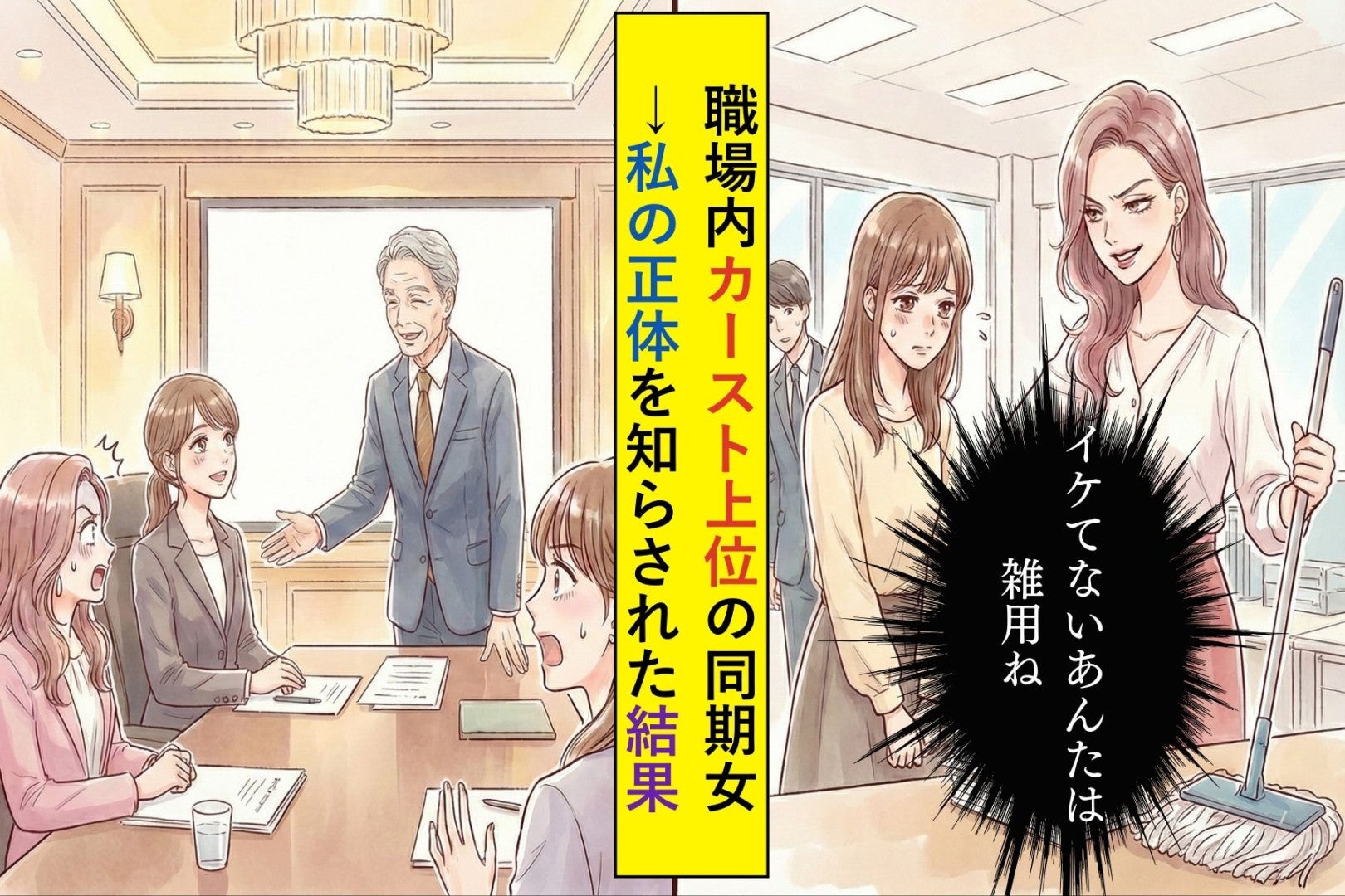 職場内カースト上位の同期女「イケてないあんたは雑用ね」→私の正体を知らされた結果
