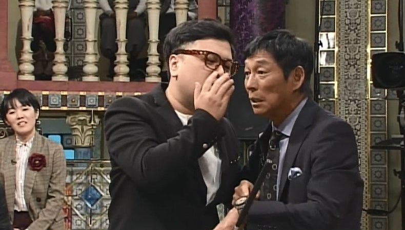 久保田かずのぶ、明石家さんま（C）日本テレビ