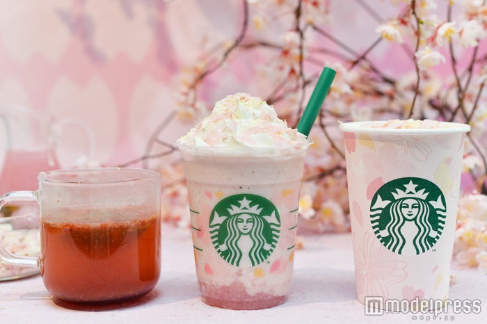 スタバ さくらドリンクが 最強ビジュアル 華やかピンク もちもちソースで春気分 試飲レポ モデルプレス