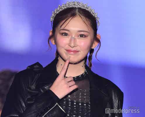 ゆうちゃみ、シースルー×ファーベルトで美スタイル際立つ あざとポーズがギャップ【TGC北九州2025】