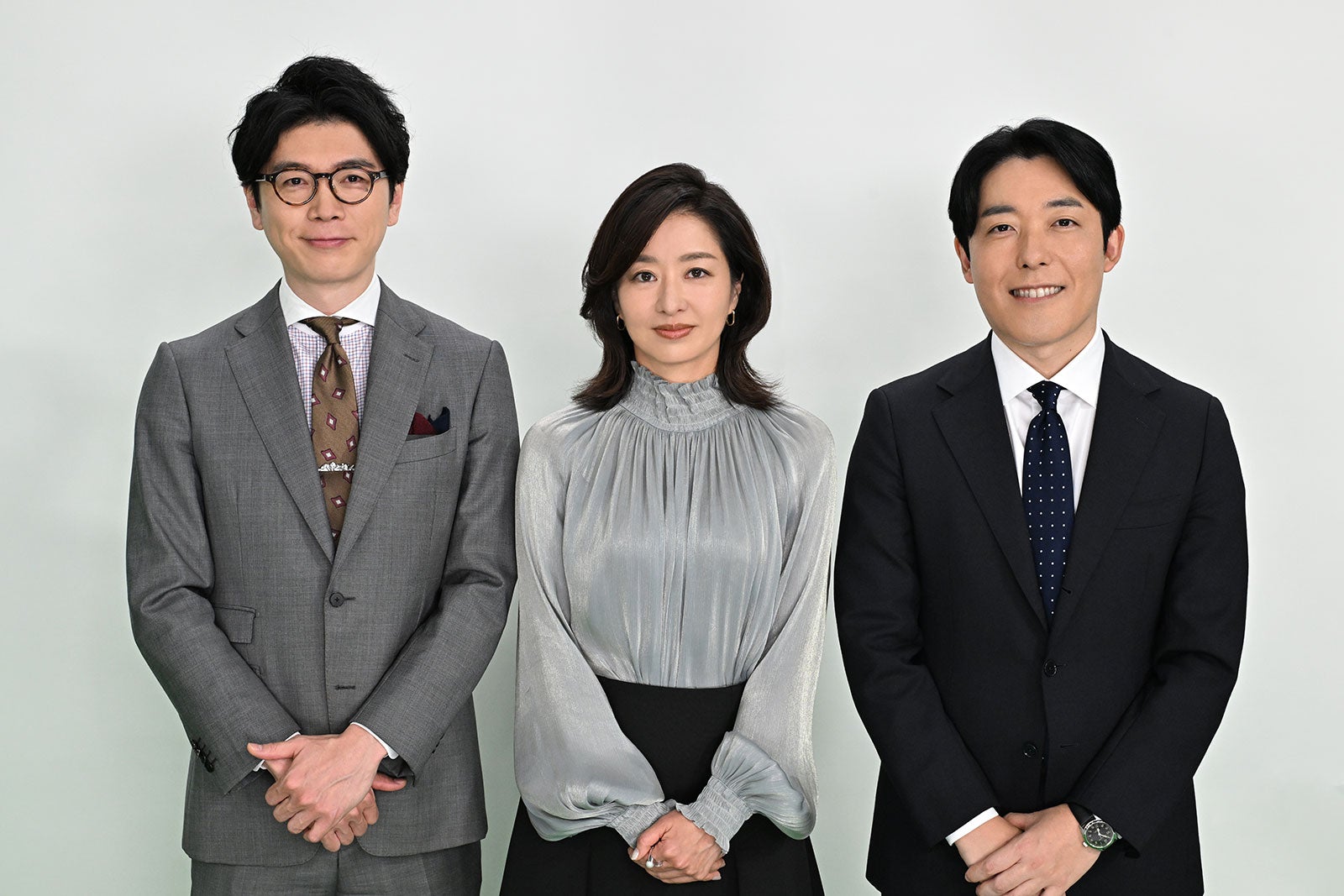 井上貴博アナ、膳場貴子、中田敦彦（C）TBS