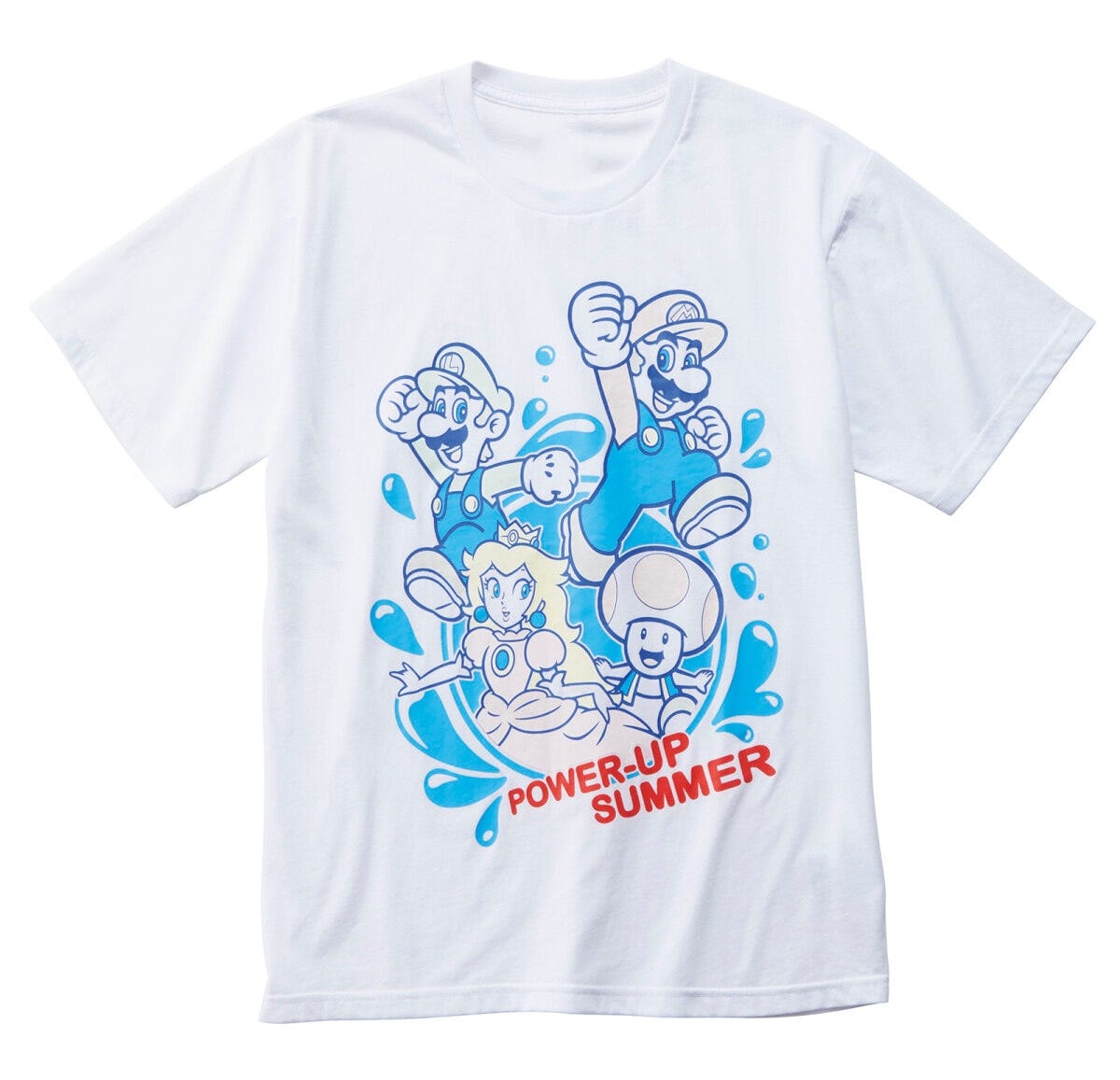 Tシャツ 大人4700円・キッズ3700円は水に濡れるとマリオたちの色が変わります。「ワンナップ・ファクトリー」などで販売　画像提供：ユニバーサル・スタジオ・ジャパン