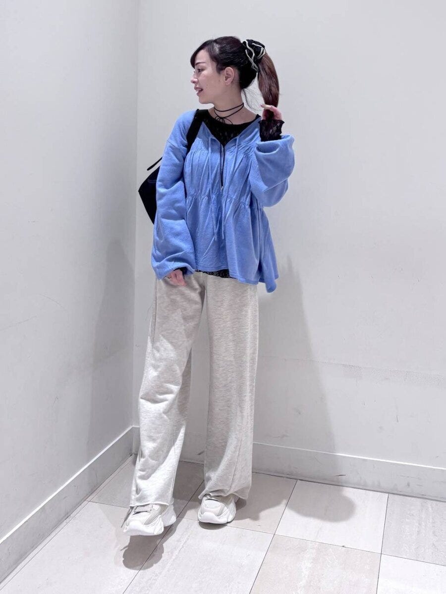 グローバルワーク2026春羽織り2WAYシャーリングニットカーディガン