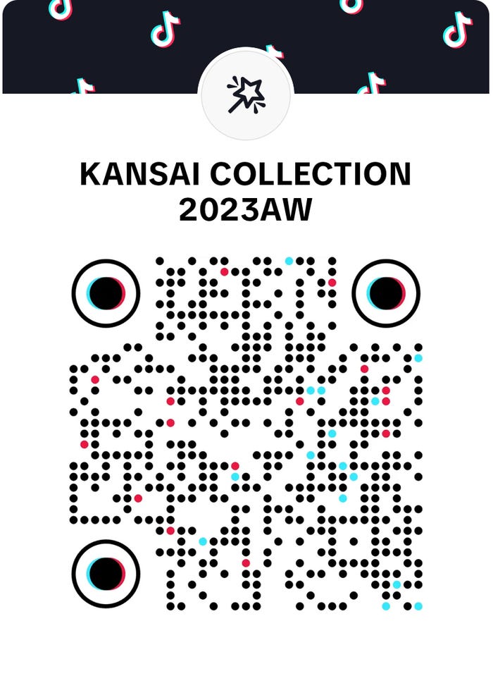 「関西コレクションオリジナルTikTokエフェクト」バーコード(提供写真)