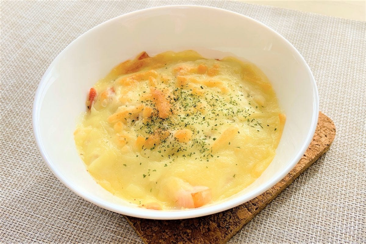 カップスープ豆腐グラタン