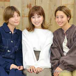 (左から)石川瑠利子、水野佐彩、石田一帆(C)モデルプレス