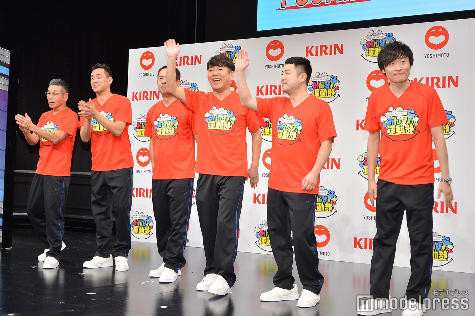 （左から）間寛平、石田靖、FUJIWARA（原西孝幸、藤本敏史）、和牛（水田信二、川西賢志郎）（C）モデルプレス