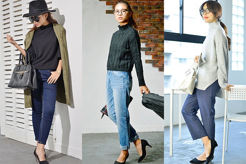 顔周りほっそり！「プチタートルネック」のタイプ別選び方