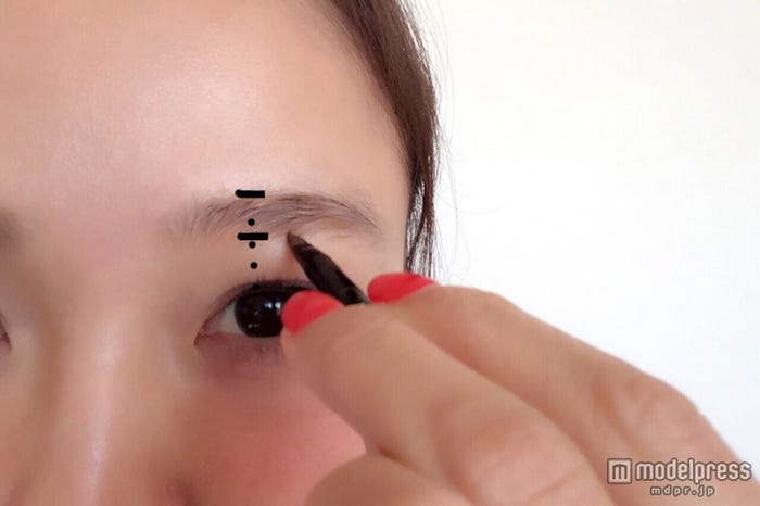 眉毛を描き始める位置は黒目の上から
