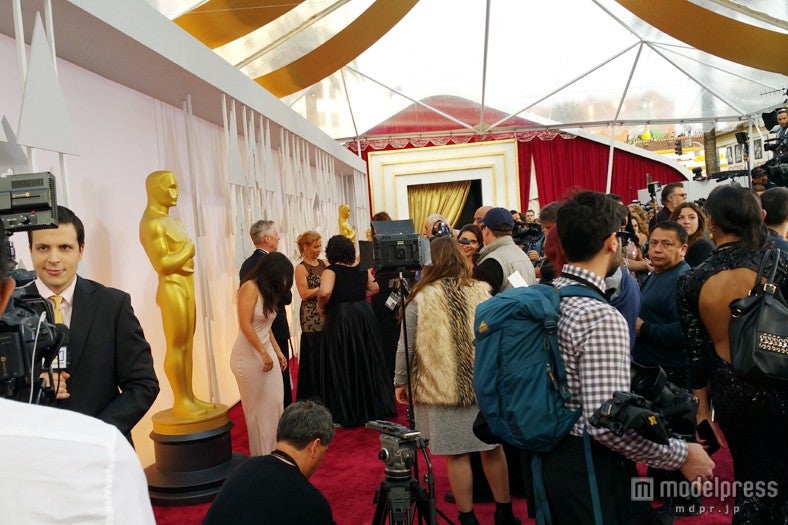 第87回アカデミー賞、レッドカーペット会場準備の様子（米・ドルビー・シアター／画像：モデルプレス）