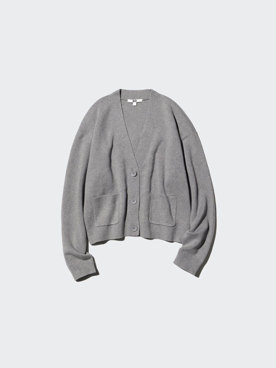 2026ユニクロ値下げスムースコットンVネックショートカーディガン