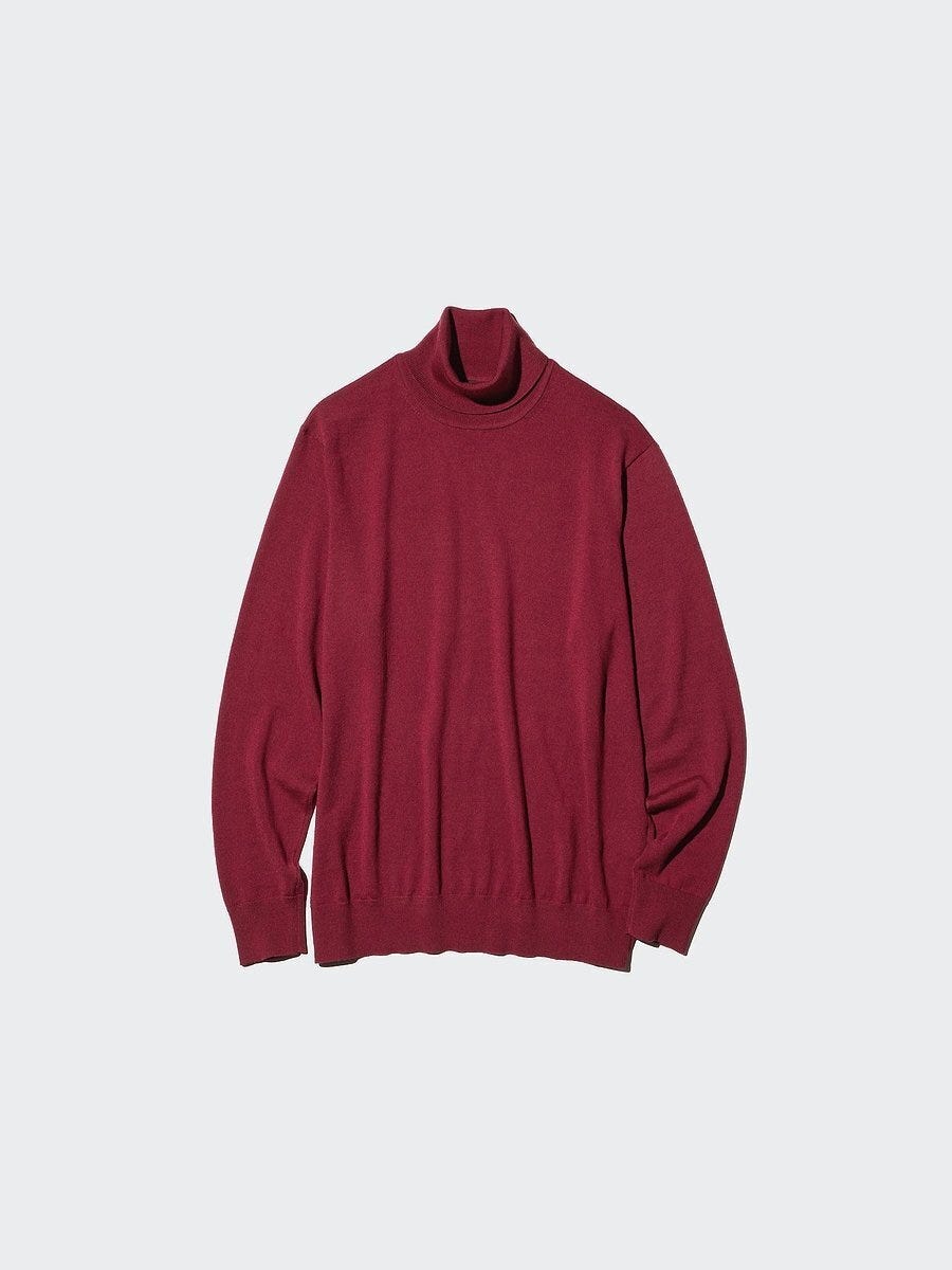 ユニクロのメリノタートルネックセーター