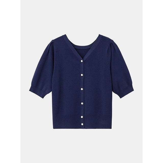 PLST UVカットレーヨンブレンド2WAYカーディガン PLSTのUVカットレーヨンブレンド2WAYカーディガン