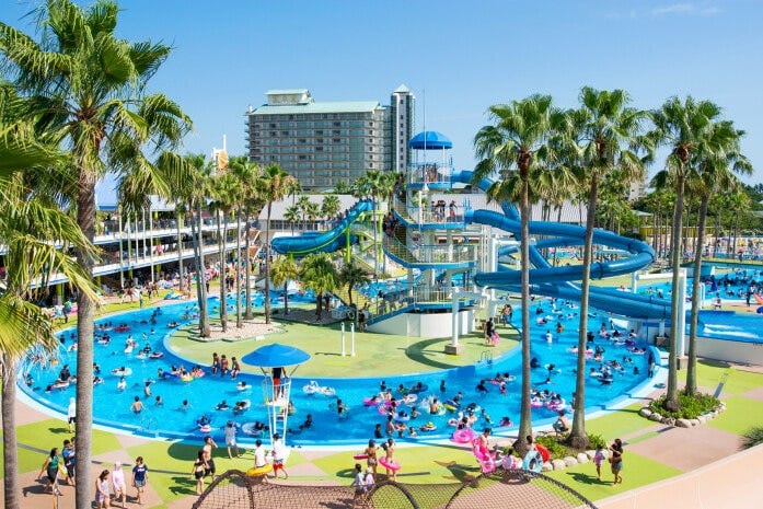 全長約300m、幅8m、水深110cmの「流水プール」