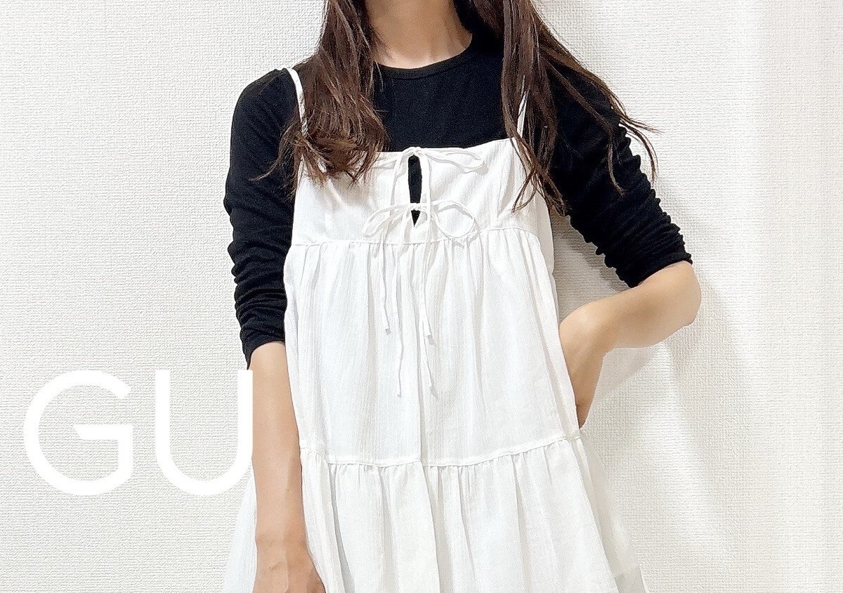 シンプルコーデに重ねるだけでぐっとおしゃれになる…！GUチュニックの着こなし術♡