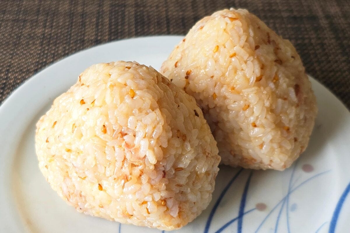わさびとカツオのおにぎり