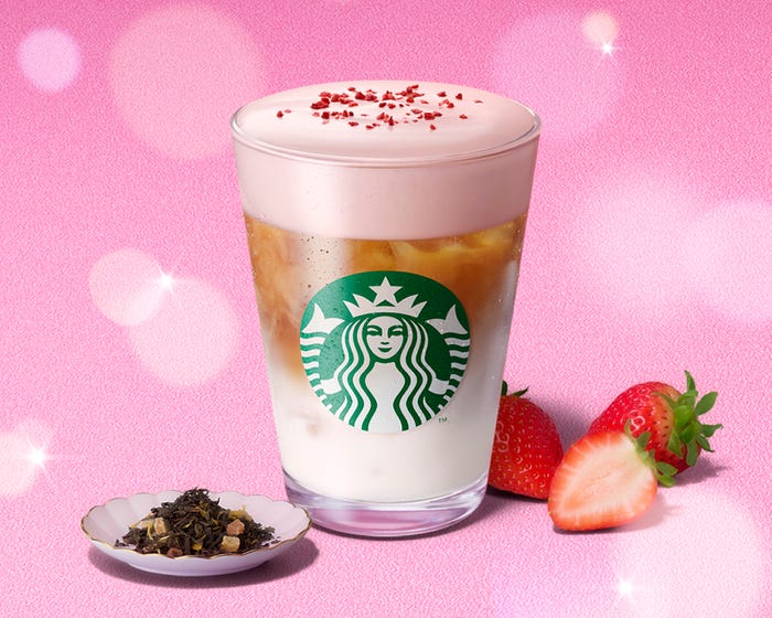 「ジョイフルメドレー ストロベリー クリーミー ティー ラテ」(提供画像)