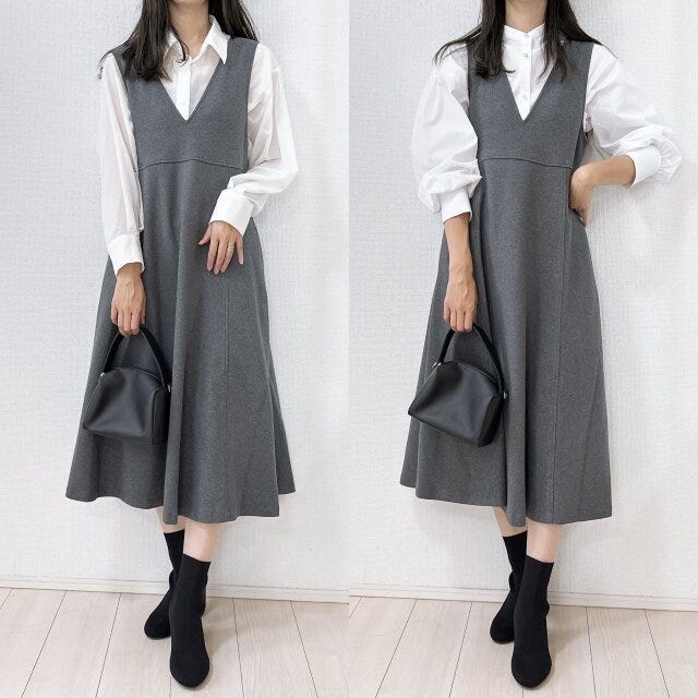 ユニクロ ジャンパースカート ユニクロ ジャンパースカート シャツコーデ
