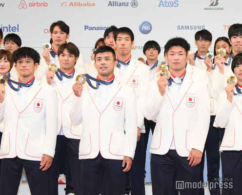 【パリ五輪】TEAM JAPAN帰国会見開催 メダリスト65人集結「勇気を与えられる姿だった」