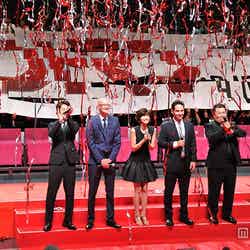 （左から）溝端淳平、ペイトン・リード監督、内田有紀、ポール・ラッド、小杉竜一