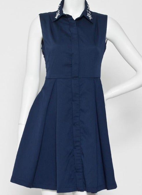 ビジュー付きシャツワンピース「DEPARTMENT」￥5,980(税込)