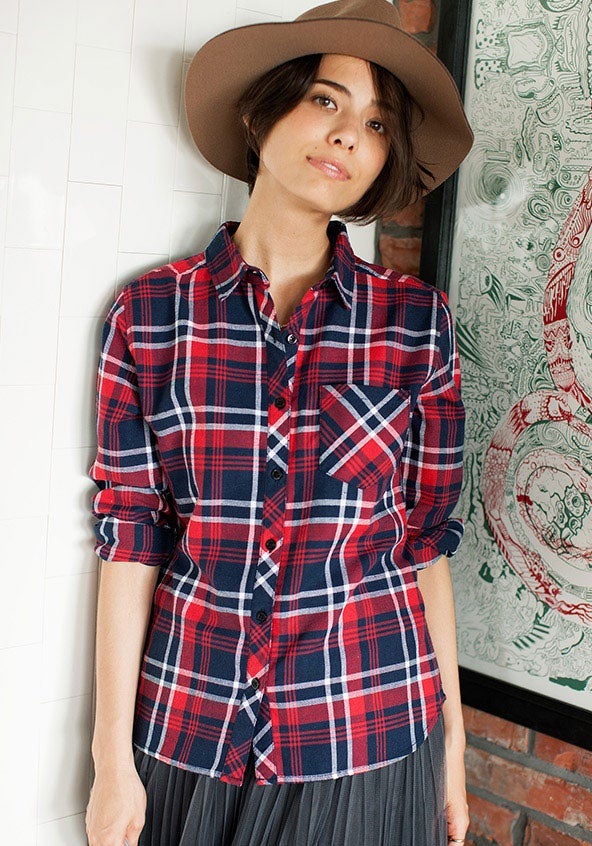 ベーシックチェックシャツ「STYLEST」2,980円（税別）／画像提供：STYLEST