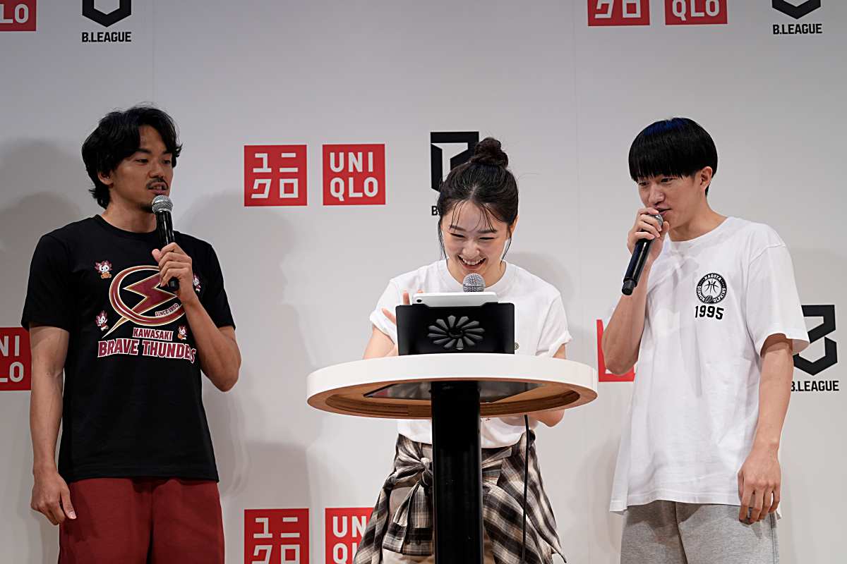 バスケ歴13年の桜井日奈子、篠山竜青選手＆齋藤拓実選手と「背番号」話で盛り上がる