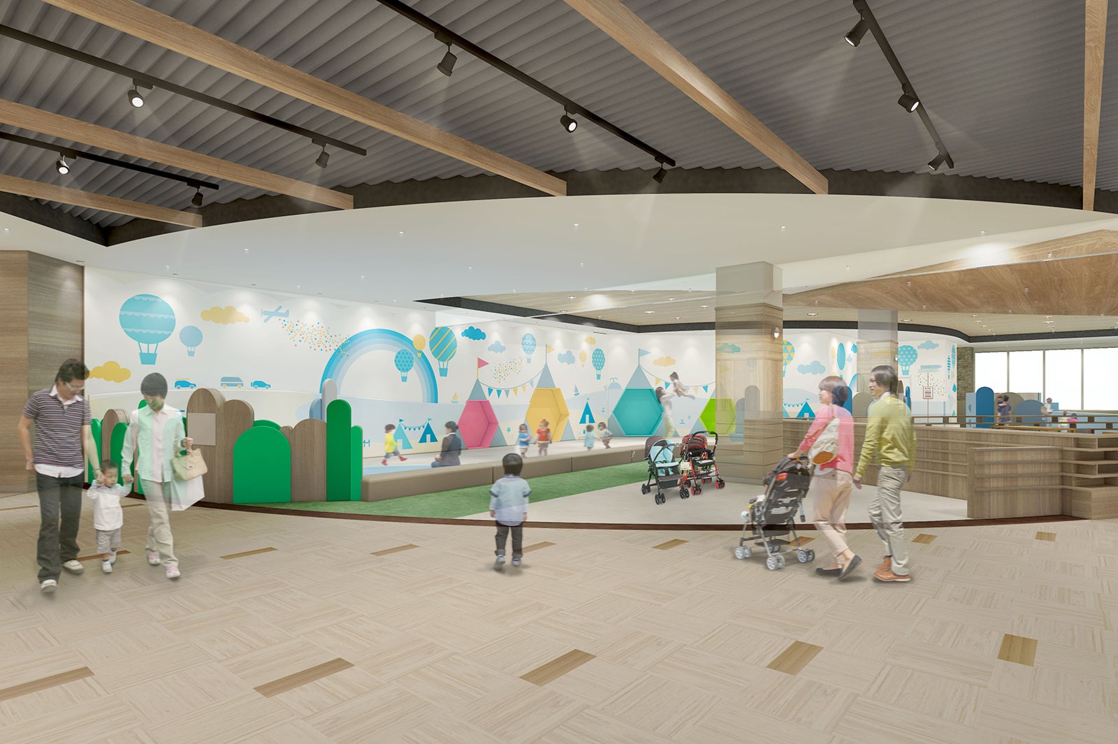 湘南 Food Hallキッズパークイメージ／画像提供：三井不動産