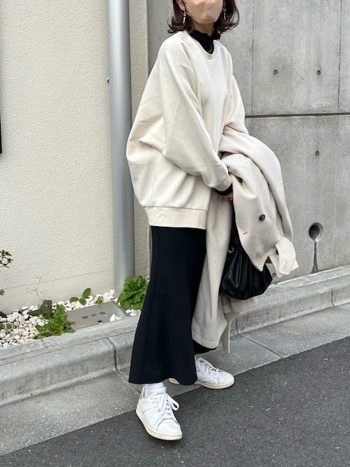 黒スカート スウェット