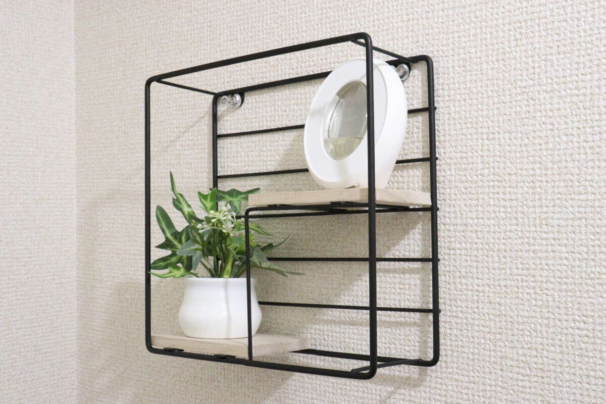 ウォールシェルフ　グリーン　ダイソー