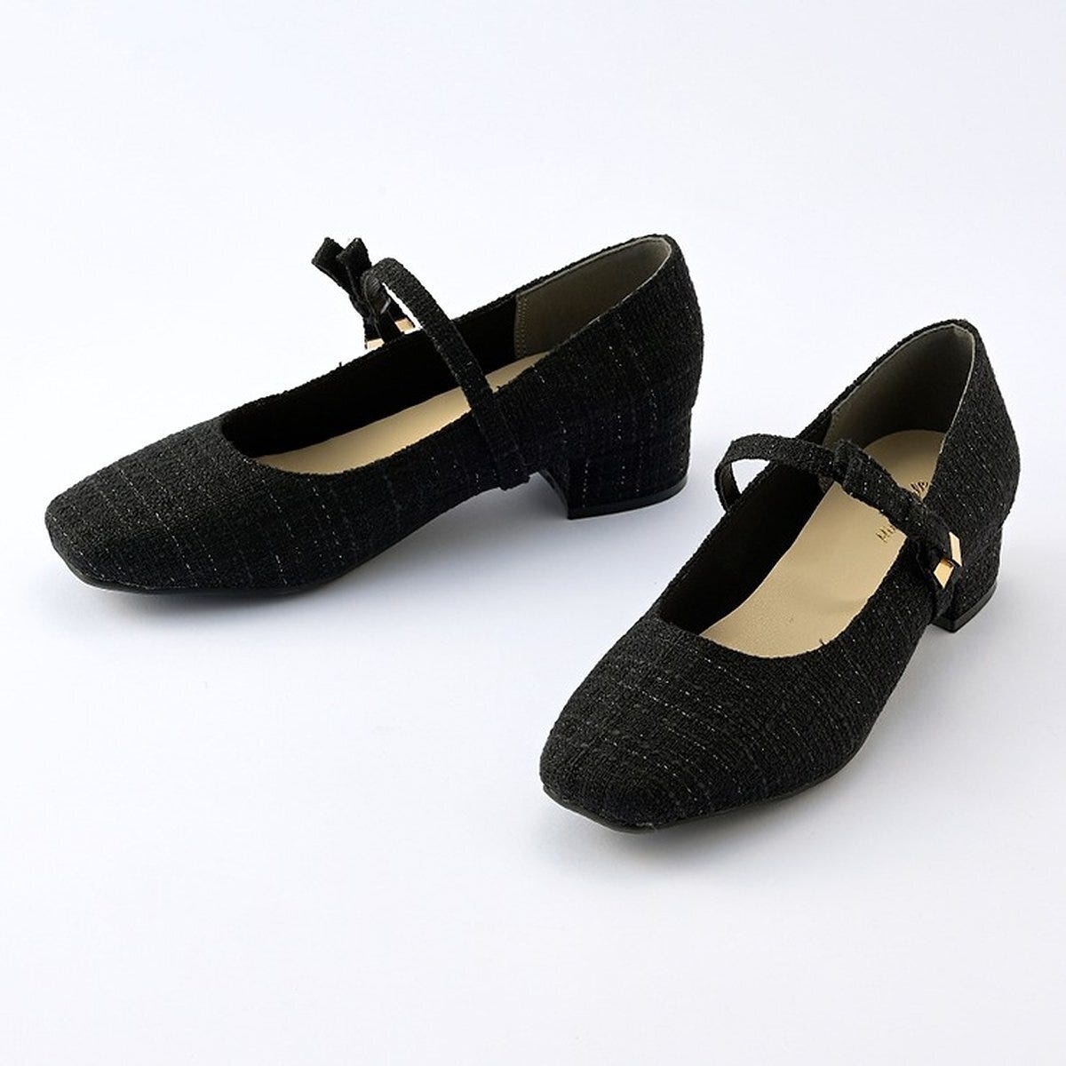 しまむらのツイードパンプス（Hina）