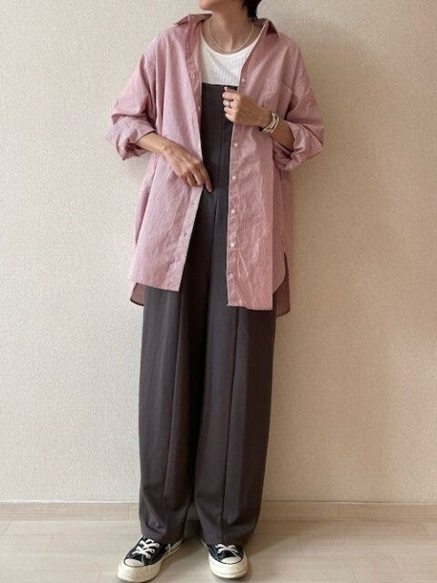 シャツ　コーデ　秋