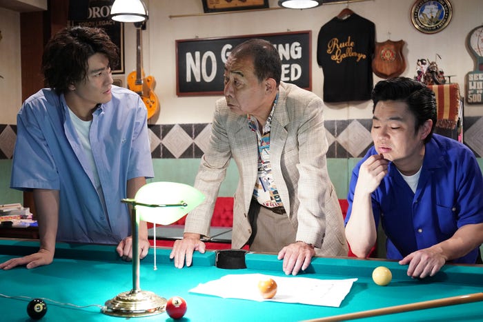 森本慎太郎、でんでん、浜野謙太「街並み照らすヤツら」第5話より(C)日本テレビ