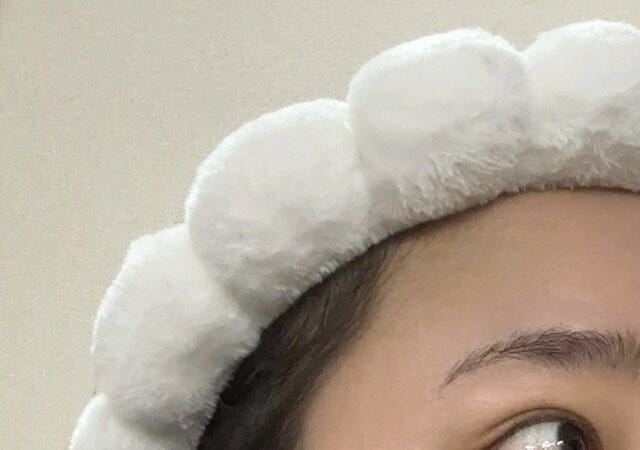 洗顔用ヘアバンド　使用例