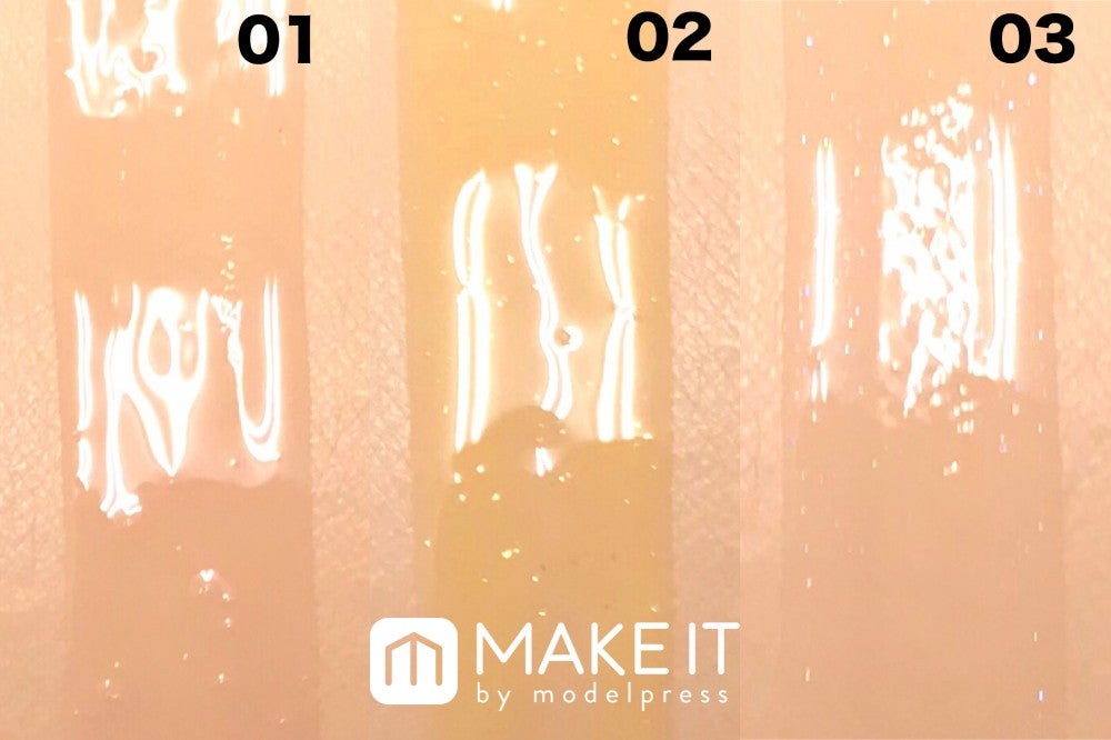 キャンメイク／フルーティーピュアオイルリップ／（左から）01 クリアピーチ、02 マンゴーパイン、03 ライチソーダ (C)メイクイット