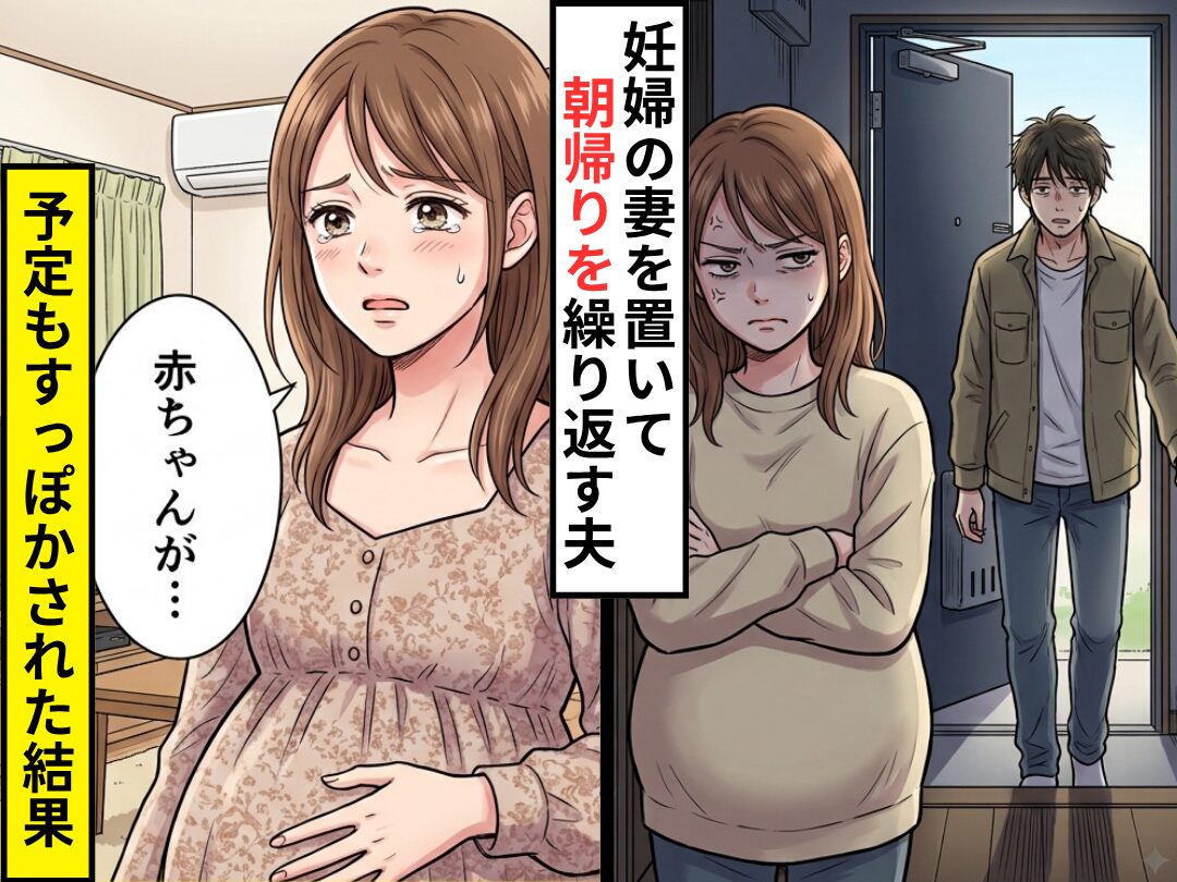 妊婦の妻を置いて…朝帰りを繰り返す夫！？さらに⇒子どもとの予定もすっぽかされた結果…妻「赤ちゃんが…」