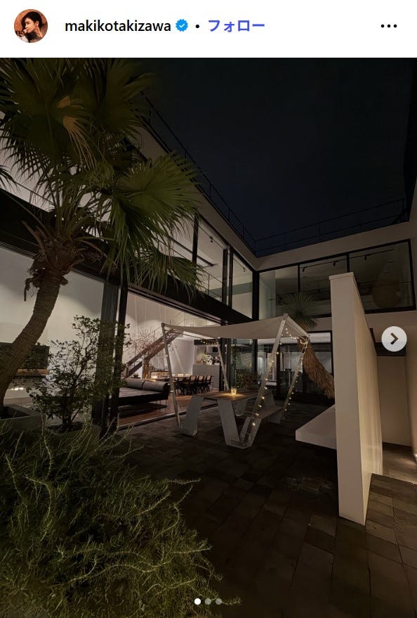 滝沢眞規子Instagramより