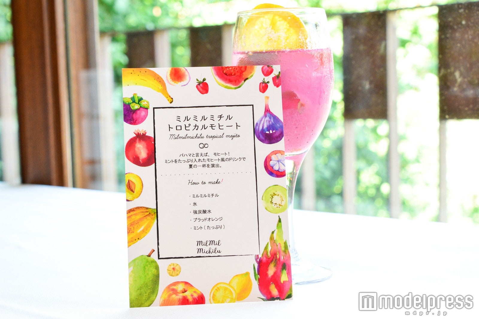 レシピのフライヤーも （C）モデルプレス