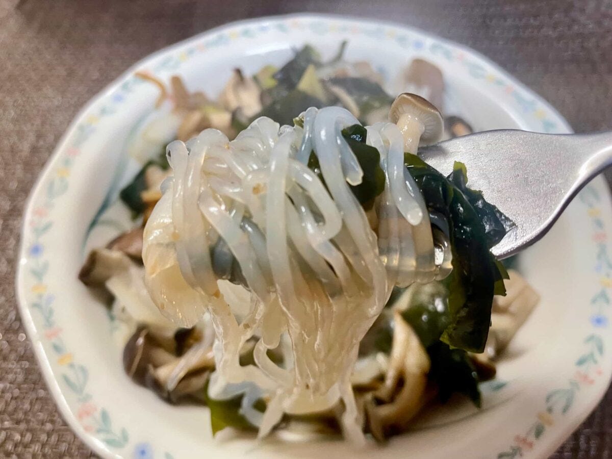 わかめときのこのZENパスタ風