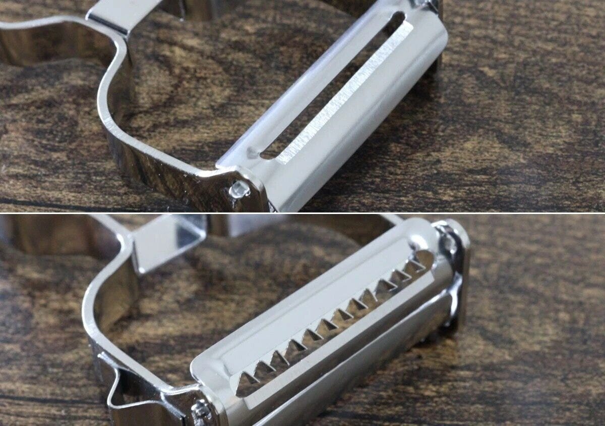 ダイソー　オールステンレス2WAYピーラー（千切り＆ピーラー）　作り