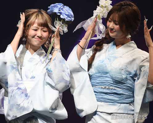 フォーエイト48あみか、恋人の“アマリザポーズ”で歓声 「今日好き」横田未来と浴衣ランウェイ【学生ランウェイ2025 SUMMER】