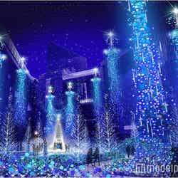 Caretta Illumination 2016「カノン・ダジュール Canyon d’Azur ~青い精霊の森~/画像提供:カレッタイルミネーションPR事務局