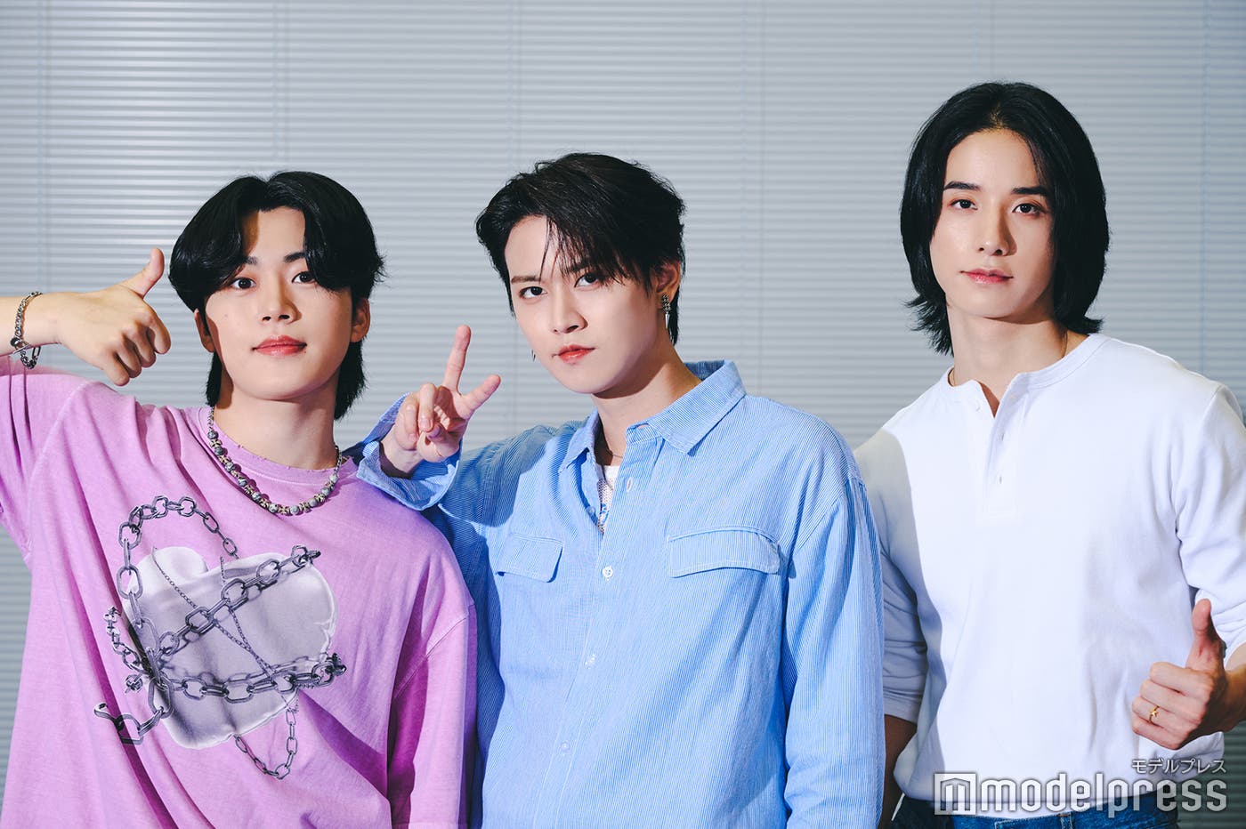 (左から)木全翔也、白岩瑠姫、佐藤景瑚(C)モデルプレス