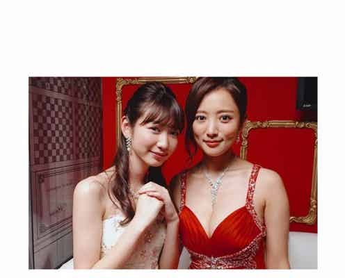 岡本夏美、夏菜と大胆SEXYなキャバ嬢2ショット<ハケンのキャバ嬢・彩華>