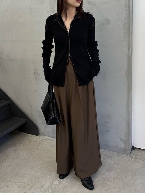 黒カーディガン コーデ 黒カーディガンコーデ2