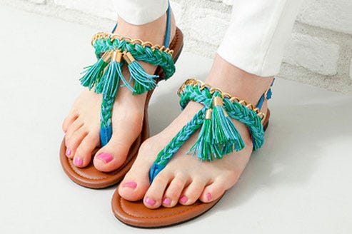 ロープフリンジサンダル「fifth」4,390円(税抜)