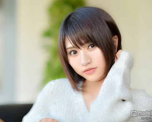 Twitter発の“2次元級”美女・莉音、ゴールデン番組初出演 吸引力抜群の瞳に釘づけ
