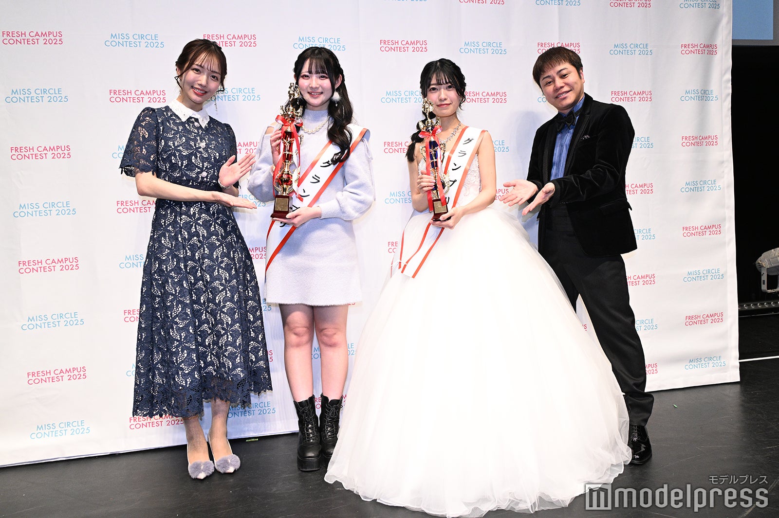 刈川くるみ、石川奈和さん、高嶋珊奈さん、井上裕介（C）モデルプレス