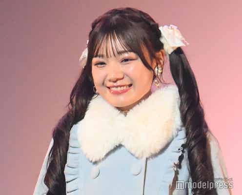 「今日好き」古澤里紗、美脚チラ見せの甘めコーデ ツインテール&投げキスに観客悶絶<TGC teen 2023 Winter>