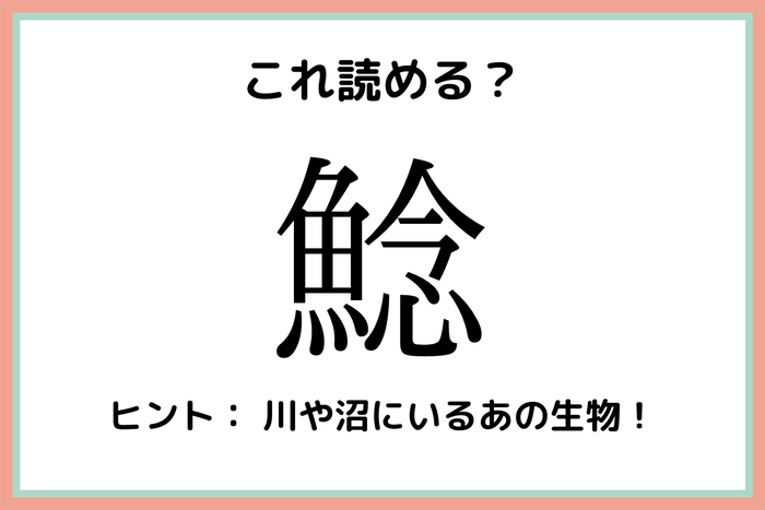 鯰 魚が念じる 読めたらスゴイ 魚の難読漢字 4選 モデルプレス